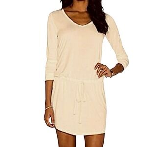 NWT Michael Lauren REVOLVE Noel Long Sleeve Dress - Champagne - Small